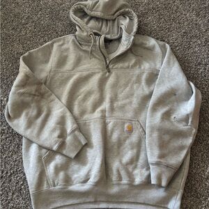 Carhartt Gray Heavy Quarter-Zip Hoodie